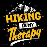 Camping Life Hiking Is My Therapy Trekking Wanderlust Hiker Flatbill Hat