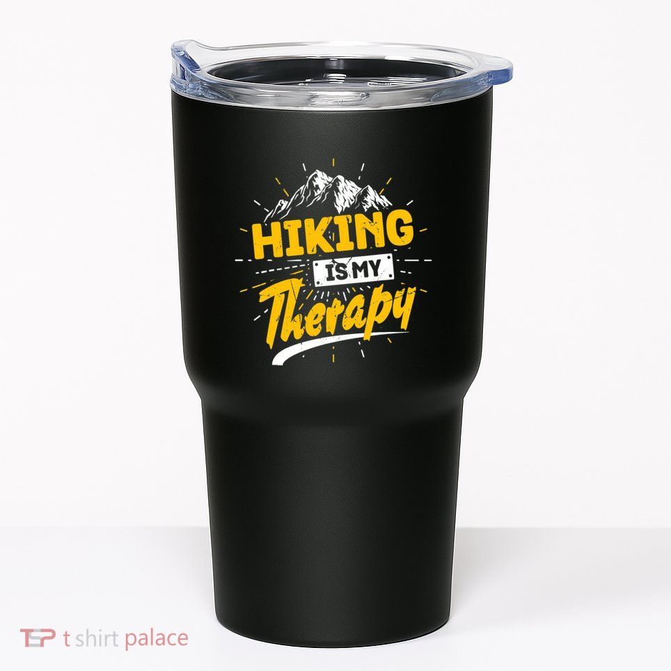 Camping Life Hiking Is My Therapy Trekking Wanderlust Hiker Tumbler