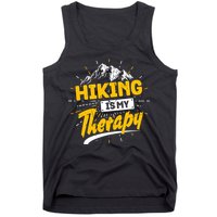 Camping Life Hiking Is My Therapy Trekking Wanderlust Hiker Tank Top