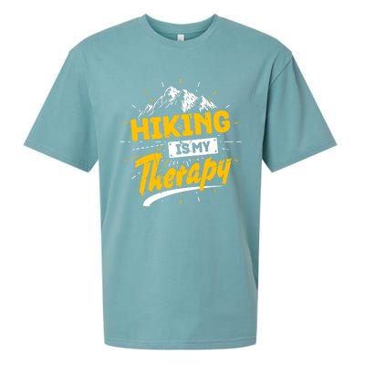 Camping Life Hiking Is My Therapy Trekking Wanderlust Hiker Sueded Cloud Jersey T-Shirt