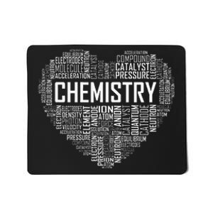 Chemistry Lover Heart Gift For Chemist Teacher Or Student Mousepad