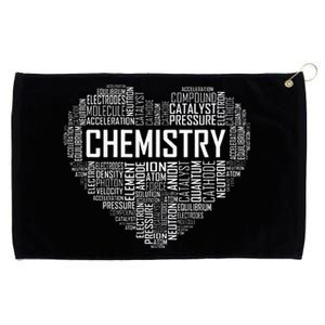 Chemistry Lover Heart Gift For Chemist Teacher Or Student Grommeted Golf Towel