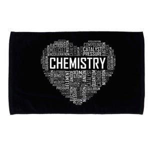 Chemistry Lover Heart Gift For Chemist Teacher Or Student Microfiber Hand Towel