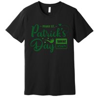 Cute Lucky Heart Shamrock Happy St Patricks Day Family Heart Premium T-Shirt