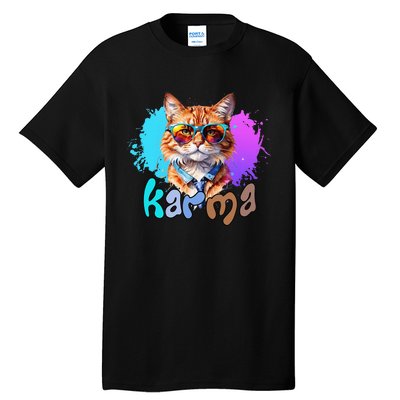 Cat Lover Heart Shape Karma Tall T-Shirt