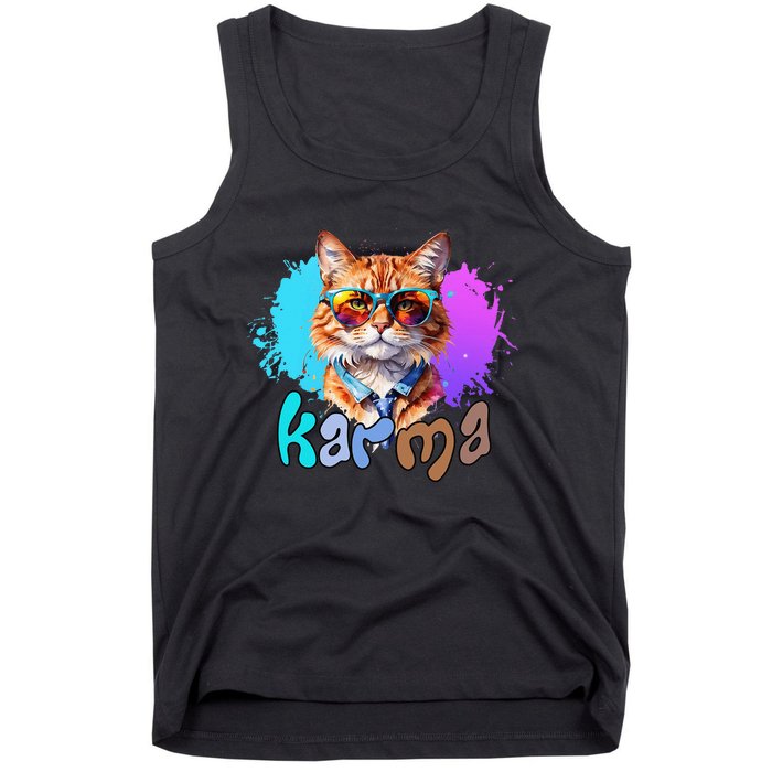 Cat Lover Heart Shape Karma Tank Top