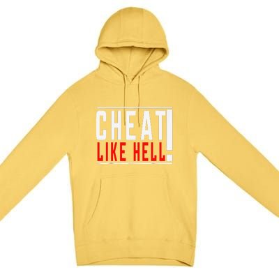 Cheat Like Hell Anti Harris Walz 2024 Election Trump Vance Premium Pullover Hoodie