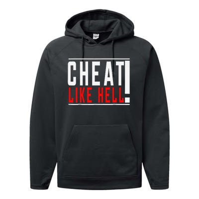 Cheat Like Hell Anti Harris Walz 2024 Election Trump Vance Performance Fleece Hoodie