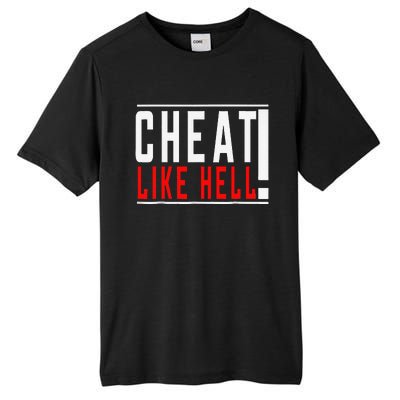 Cheat Like Hell Anti Harris Walz 2024 Election Trump Vance Tall Fusion ChromaSoft Performance T-Shirt