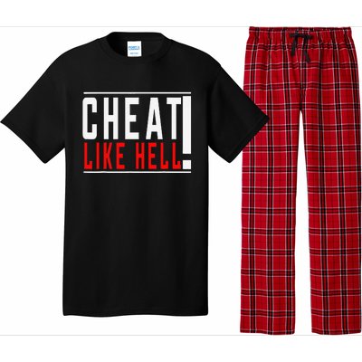 Cheat Like Hell Anti Harris Walz 2024 Election Trump Vance Pajama Set