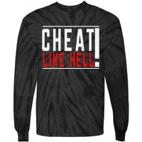 Cheat Like Hell Anti Harris Walz 2024 Election Trump Vance Tie-Dye Long Sleeve Shirt