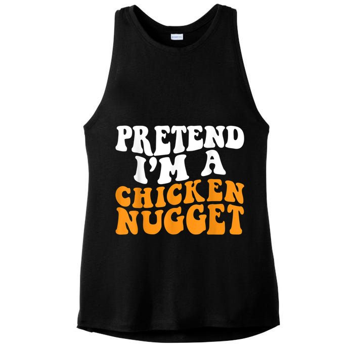 Chicken Lazy Halloween Costume Pretend I'M A Chicken Nugget Ladies PosiCharge Tri-Blend Wicking Tank