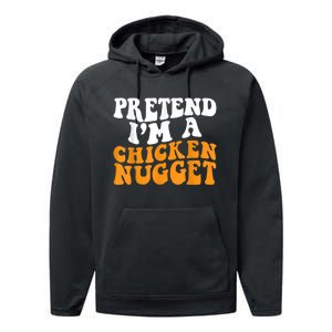 Chicken Lazy Halloween Costume Pretend I'M A Chicken Nugget Performance Fleece Hoodie