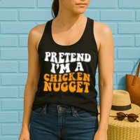 Chicken Lazy Halloween Costume Pretend I'M A Chicken Nugget Womens Tank Top