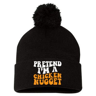 Chicken Lazy Halloween Costume Pretend I'M A Chicken Nugget Pom Pom 12in Knit Beanie