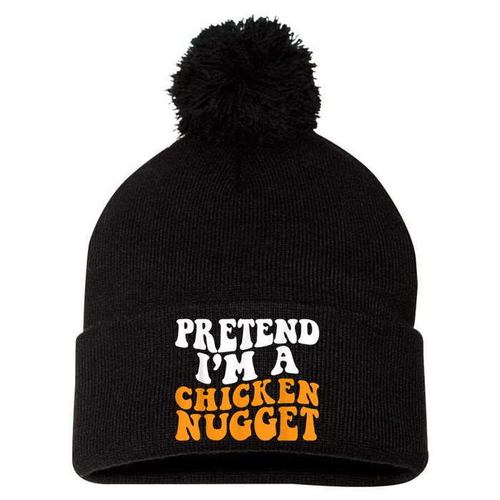 Chicken Lazy Halloween Costume Pretend I'M A Chicken Nugget Pom Pom 12in Knit Beanie