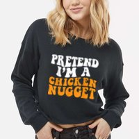 Chicken Lazy Halloween Costume Pretend I'M A Chicken Nugget Cropped Pullover Crew