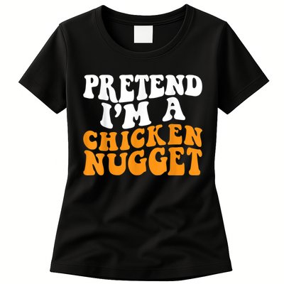 Chicken Lazy Halloween Costume Pretend I'M A Chicken Nugget Womens T-Shirt