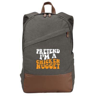 Chicken Lazy Halloween Costume Pretend I'M A Chicken Nugget Cotton Canvas Backpack