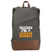 Chicken Lazy Halloween Costume Pretend I'M A Chicken Nugget Cotton Canvas Backpack