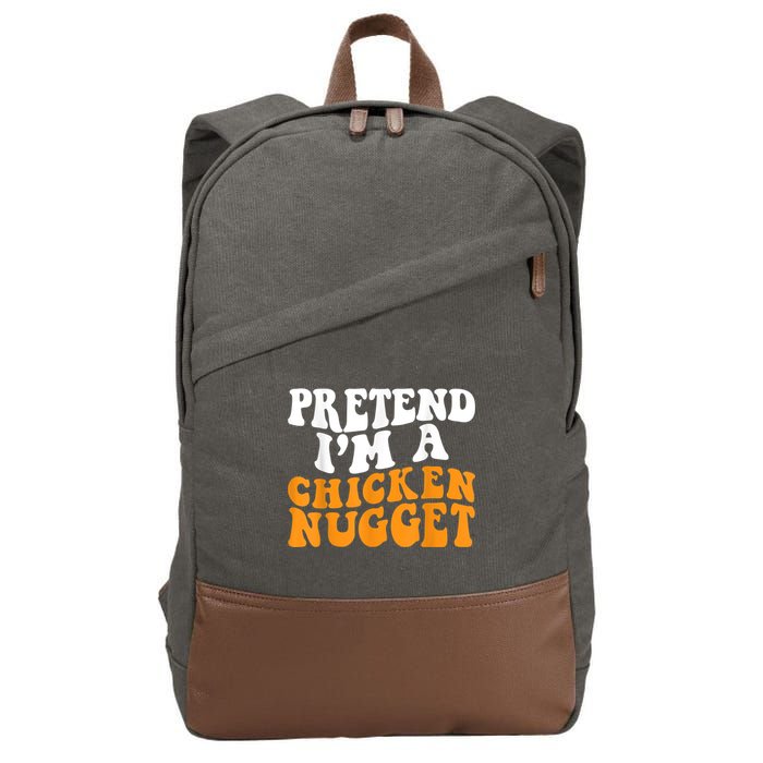Chicken Lazy Halloween Costume Pretend I'M A Chicken Nugget Cotton Canvas Backpack