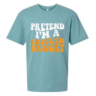 Chicken Lazy Halloween Costume Pretend I'M A Chicken Nugget Sueded Cloud Jersey T-Shirt