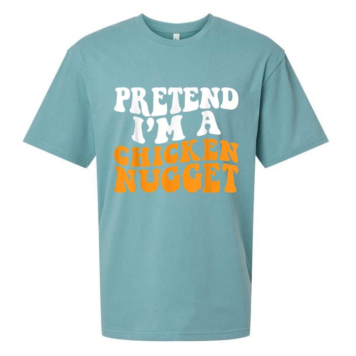 Chicken Lazy Halloween Costume Pretend I'M A Chicken Nugget Sueded Cloud Jersey T-Shirt
