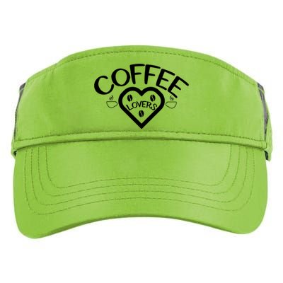 Coffee Lovers Heart Graphic Adult Drive Performance Visor