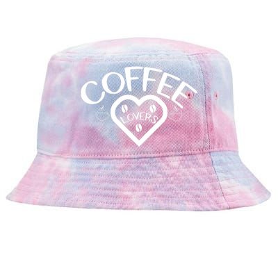 Coffee Lovers Heart Graphic Tie-Dyed Bucket Hat