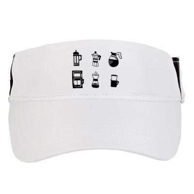 Coffee Lover Hand Drawn Cute Food Coffee Gift Adult Drive Performance Visor