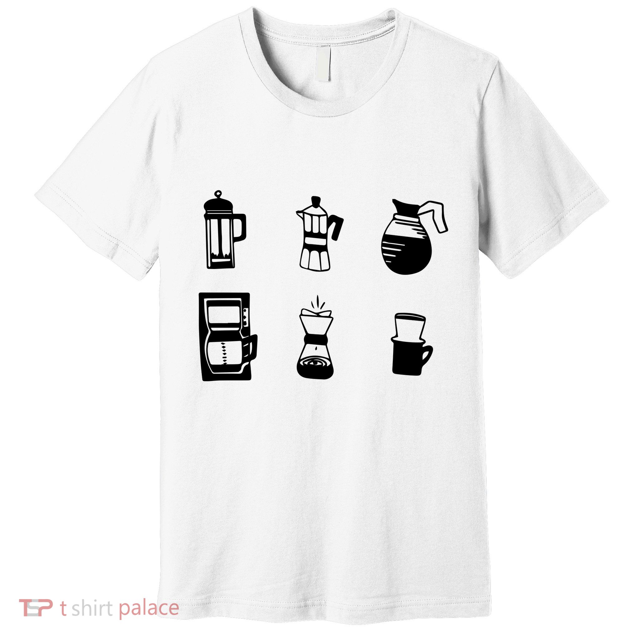 Coffee Lover Hand Drawn Cute Food Coffee Gift Premium T-Shirt