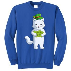 Cat Leprechaun Happy St Patricks Day Irish Shamrock Funny Gift Sweatshirt