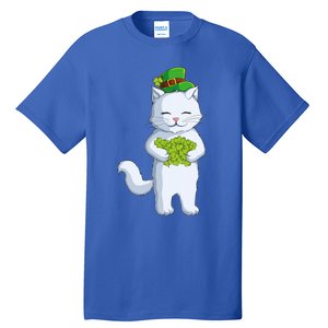 Cat Leprechaun Happy St Patricks Day Irish Shamrock Funny Gift Tall T-Shirt