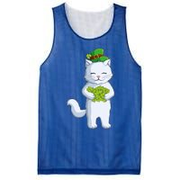 Cat Leprechaun Happy St Patricks Day Irish Shamrock Funny Gift Mesh Reversible Basketball Jersey Tank