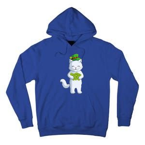 Cat Leprechaun Happy St Patricks Day Irish Shamrock Funny Gift Tall Hoodie