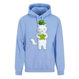 Cat Leprechaun Happy St Patricks Day Irish Shamrock Funny Gift Unisex Surf Hoodie