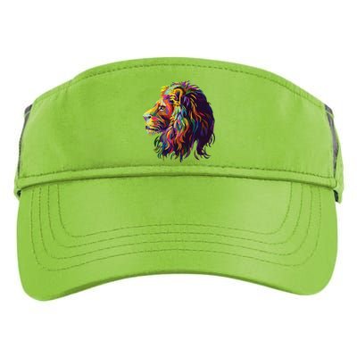 Colorful Lion Head Design Pop Art Style Adult Drive Performance Visor