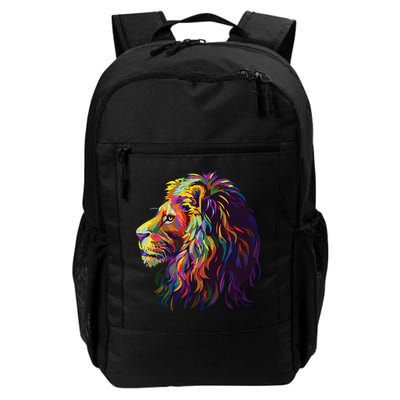 Colorful Lion Head Design Pop Art Style Backpack