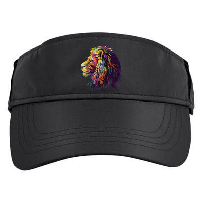 Colorful Lion Head Design Pop Art Style Adult Drive Performance Visor