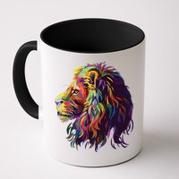 Colorful Lion Head Design Pop Art Style Mug