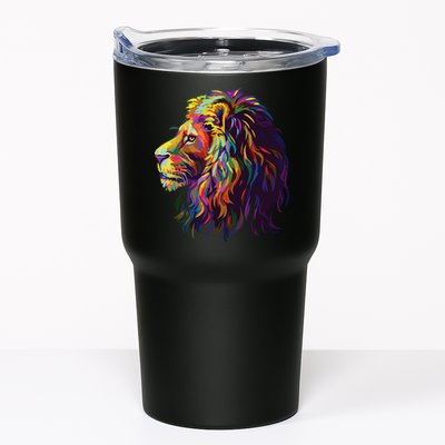 Colorful Lion Head Design Pop Art Style Tumbler