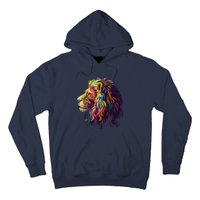 Colorful Lion Head Design Pop Art Style Hoodie