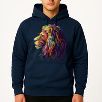 Colorful Lion Head Design Pop Art Style Hoodie