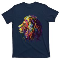 Colorful Lion Head Design Pop Art Style T-Shirt