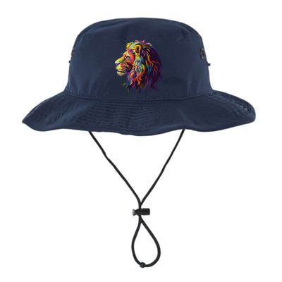 Colorful Lion Head Design Pop Art Style Bucket Hat