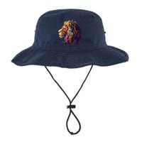 Colorful Lion Head Design Pop Art Style Bucket Hat