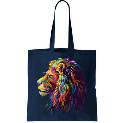 Colorful Lion Head Design Pop Art Style Bag