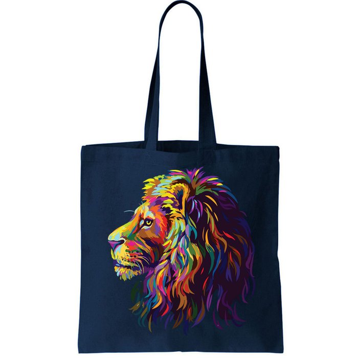Colorful Lion Head Design Pop Art Style Bag