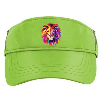 Cool Lion Head Design With Bright Colorful Adult Drive Performance Visor