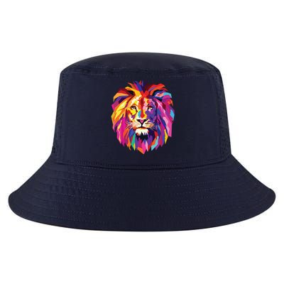 Cool Lion Head Design With Bright Colorful Cool Comfort Performance Bucket Hat